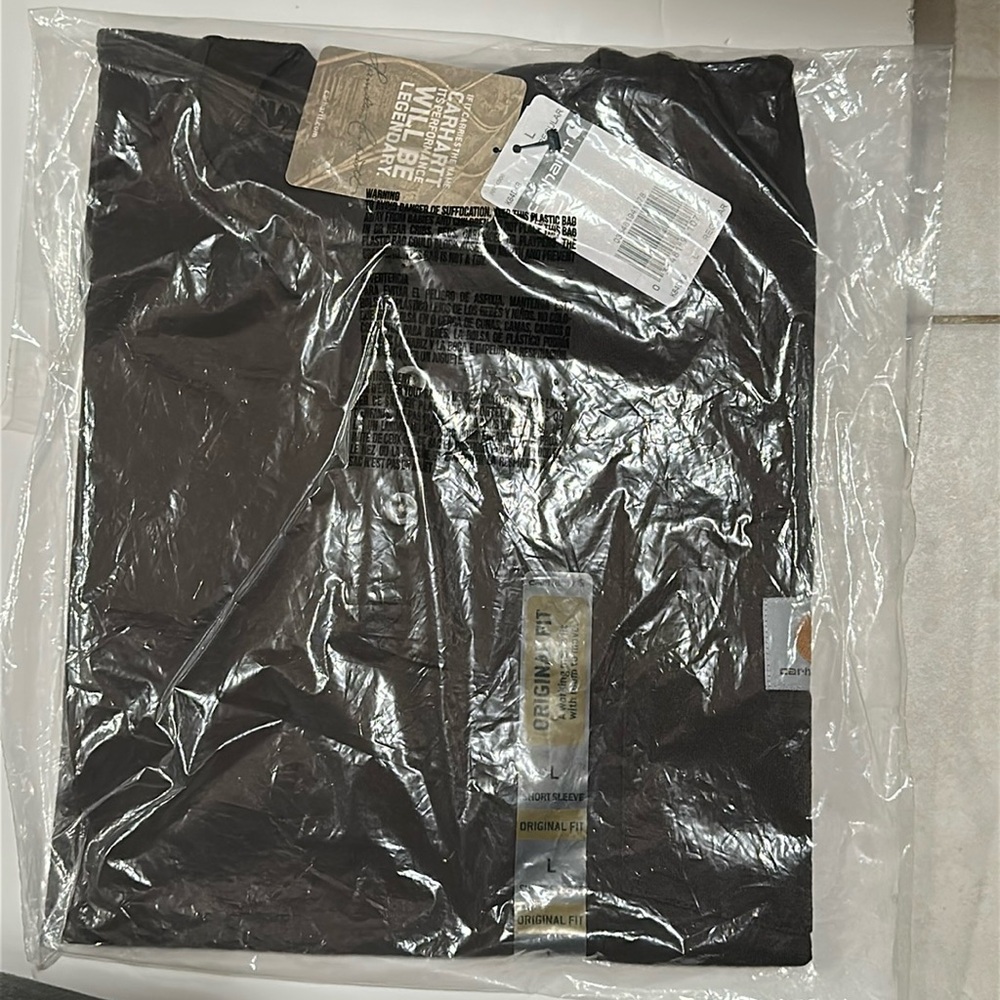 Carhartt Loose Fit Heavyweight Henley Pocket Tee Men’s Shirt 4XL Brown K84 DKB